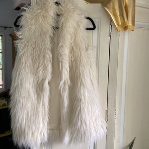 TASHA POLIZZI - White Fur Vest